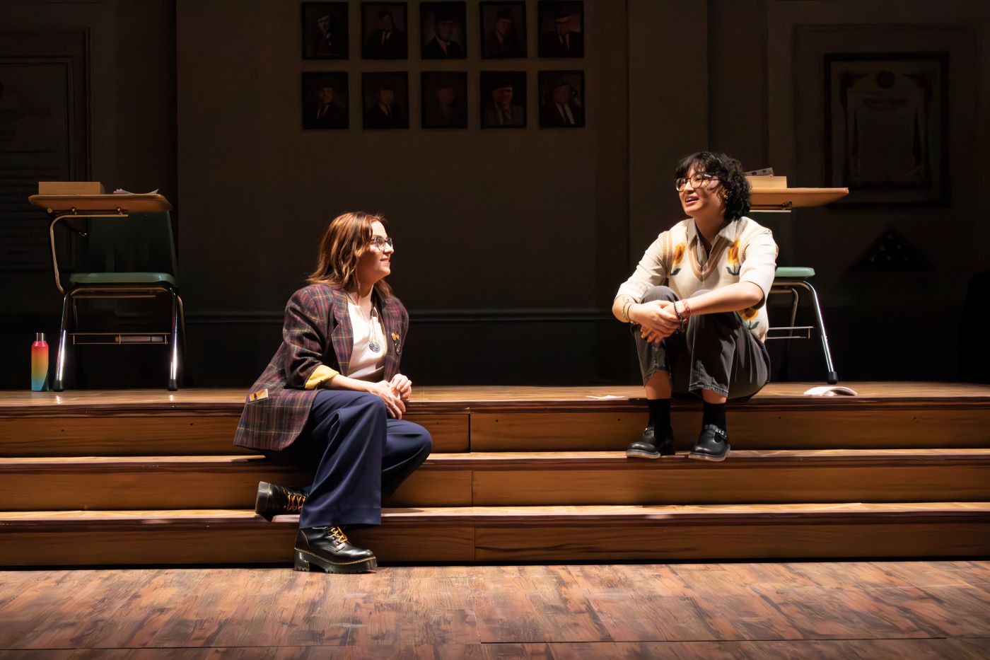 <p>Kimberly Gilbert (Heidi) and Kat Pascual (Debater) in <em>What the Constitution Means to Me. </em>Photo by Kent Kondo.</p>