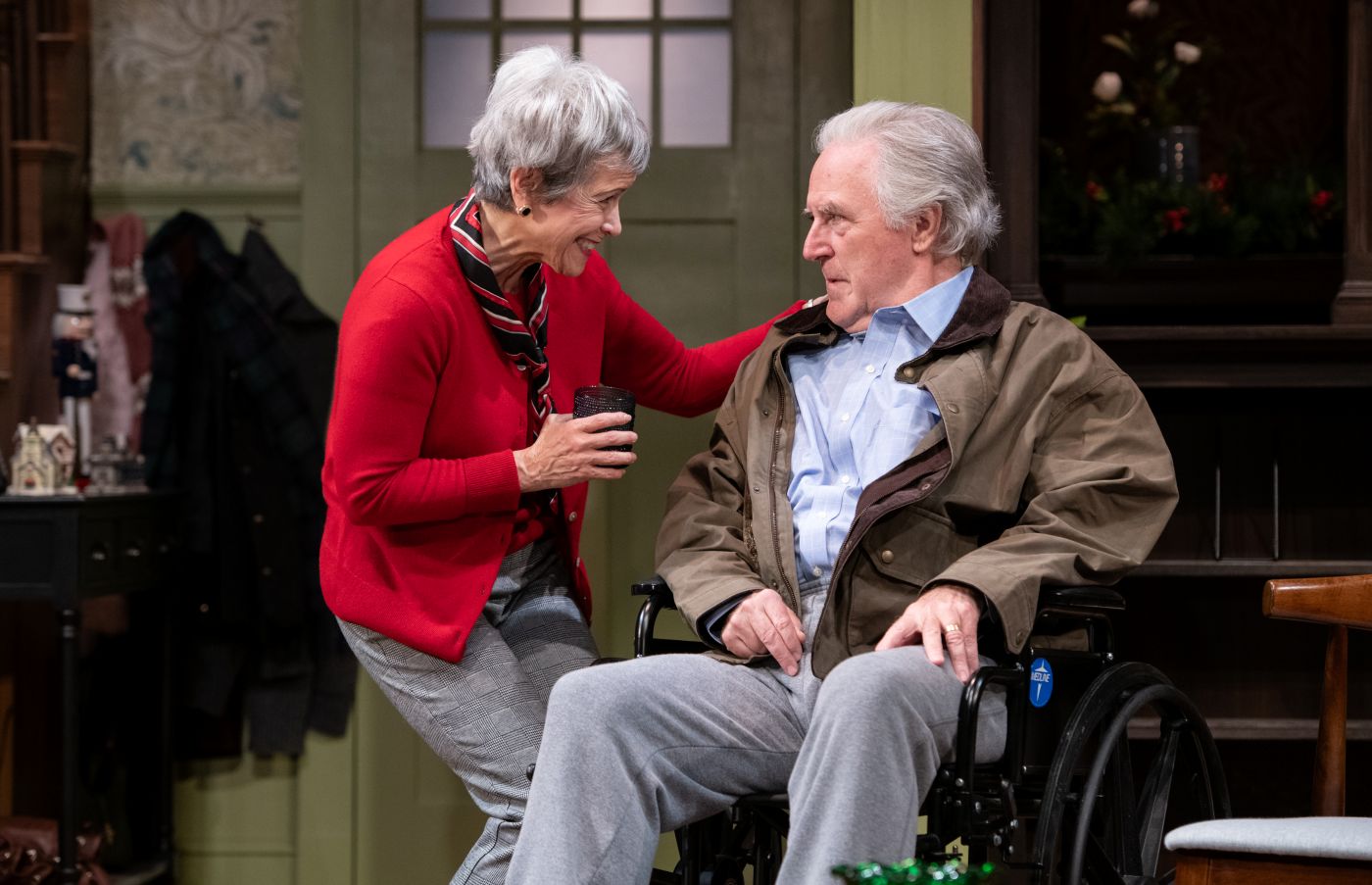 <p>Naomi Jacobson (Deborah) and John Lescault (Francis) in RULES FOR LIVING. Photo by Margot Schulman.</p>