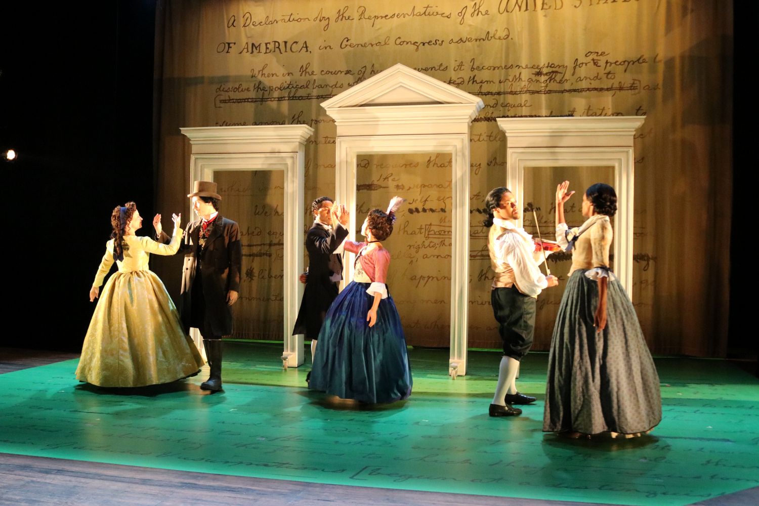 <p>The cast of SALLY &amp; TOM. Photo by Kent Kondo. </p>