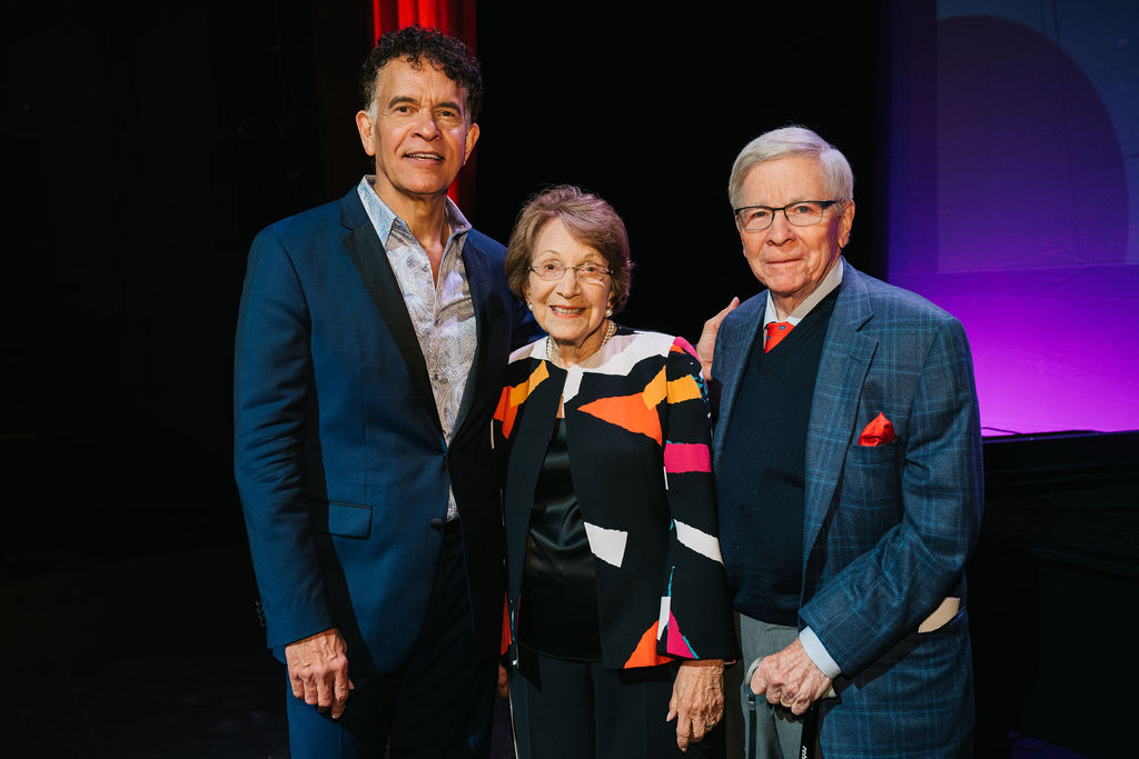 <p>Brian Stokes Mitchell, Judy Zickler, and Leo Zickler. Photo by Cameron Whitman Photography. </p>