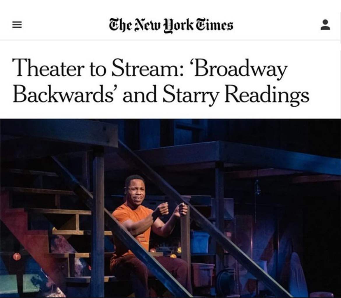New York Times: Theater to Stream: ‘Broadway Backwards’ and Starry Readings