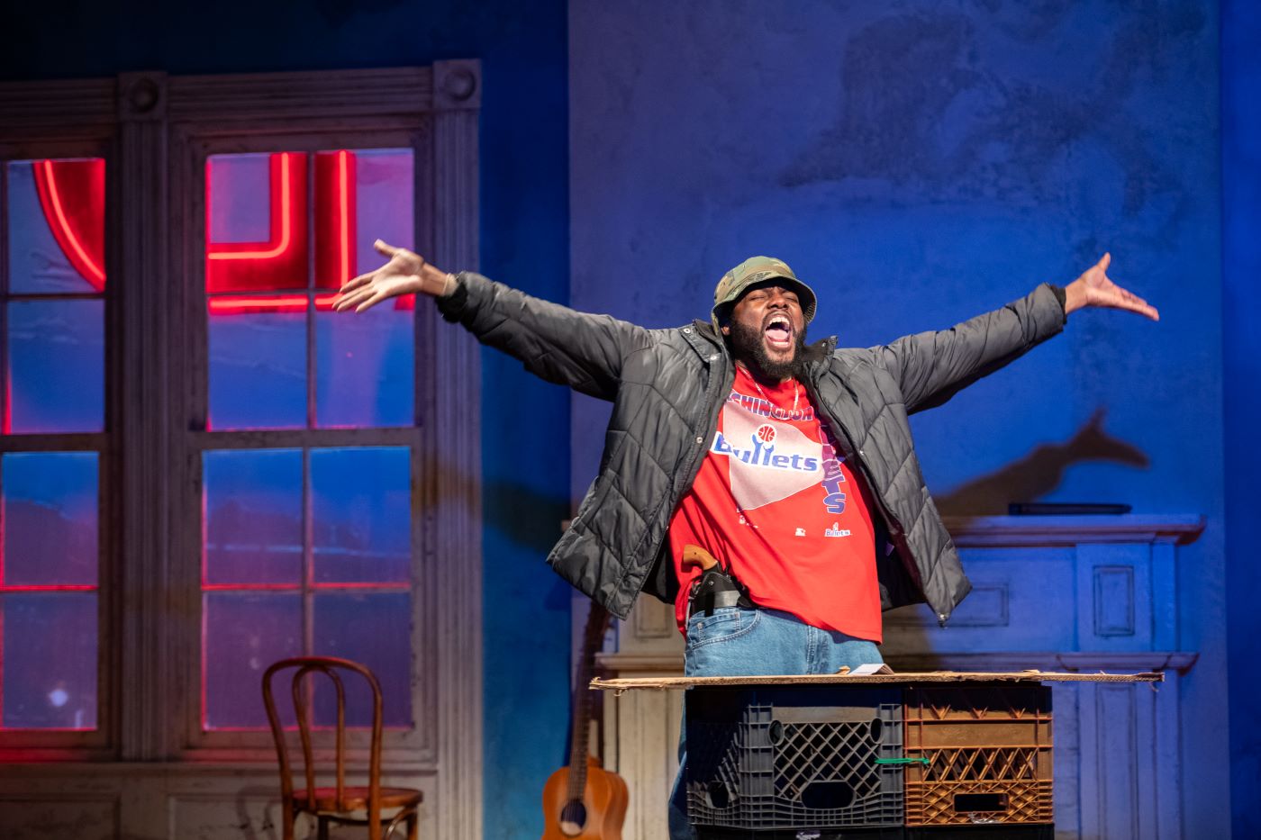 <p>Yao Dogbe (Booth) in <em>Topdog/Underdog. </em>Photo by Margot Schulman Photography. </p>