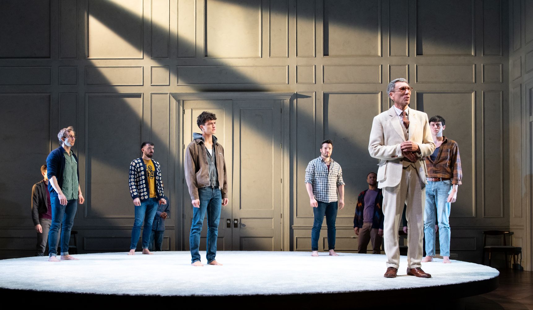 <p>The cast of THE INHERITANCE. Photo by Margot Schulman. </p>