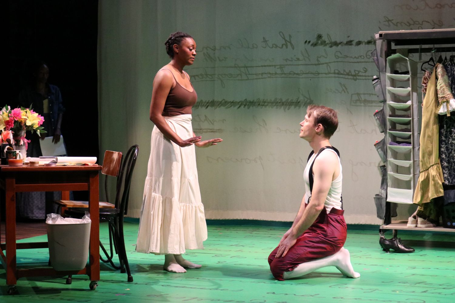 <p>Renea S. Brown (Luce/Sally) and Josiah Bania (Mike/Tom) in SALLY &amp; TOM. Photo by Kent Kondo. </p>